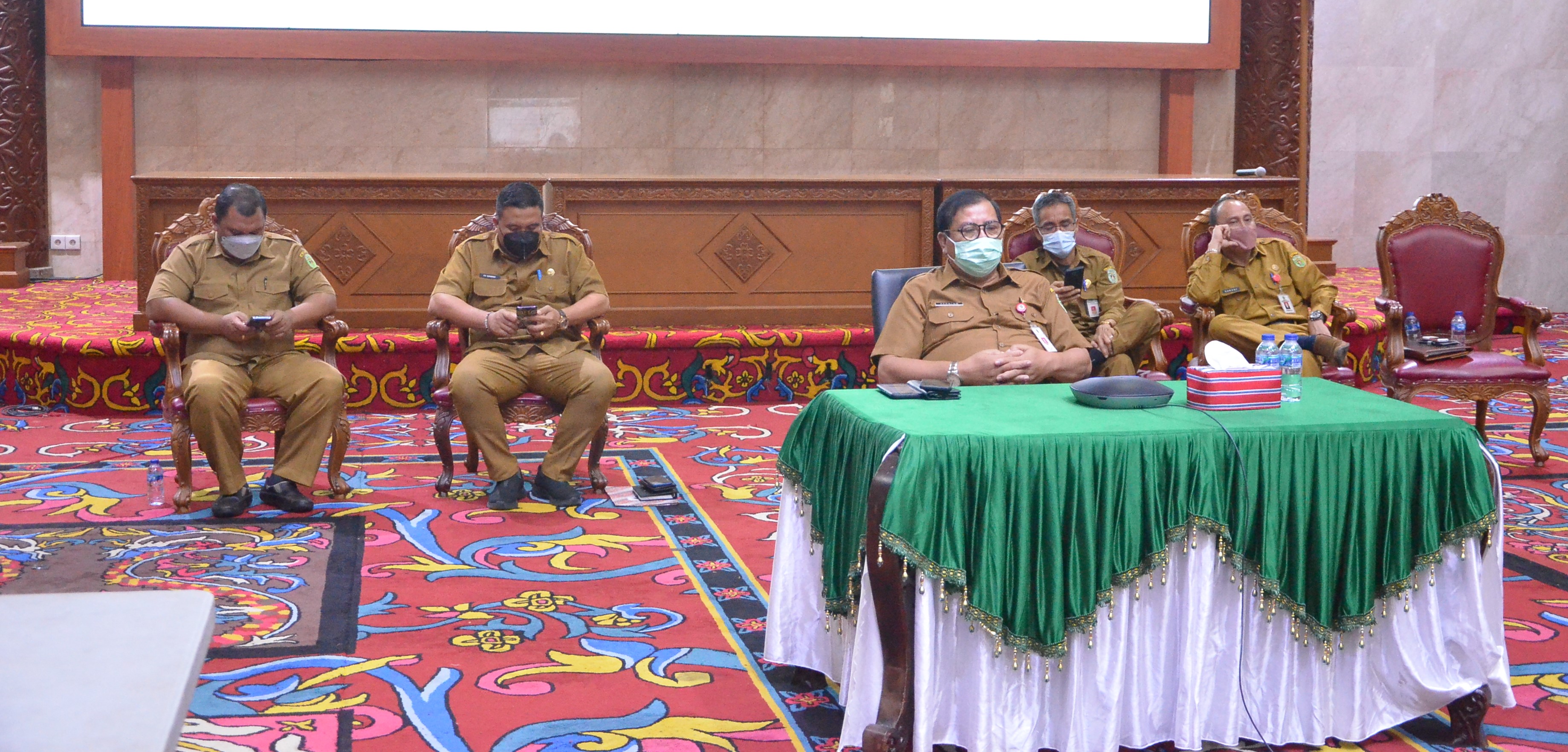 Pandemi Secara Virtual Pemkab Kubar Mengikuti  Penyerahan DIPA & TKDD